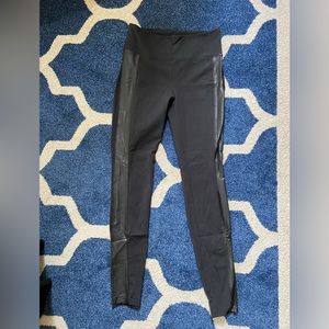 Athleta Faux Leather Stripe Leggings
